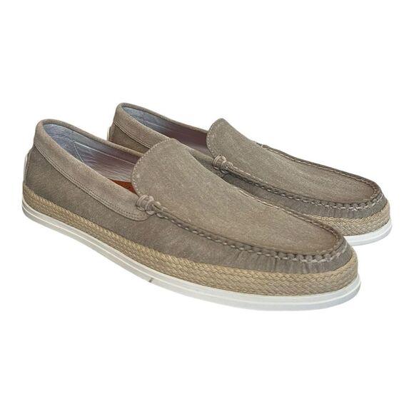 Martin Dingman | Watercolor Venetian Washed Canvas Loafer - Oyster 9.5 - Picture 2 of 10